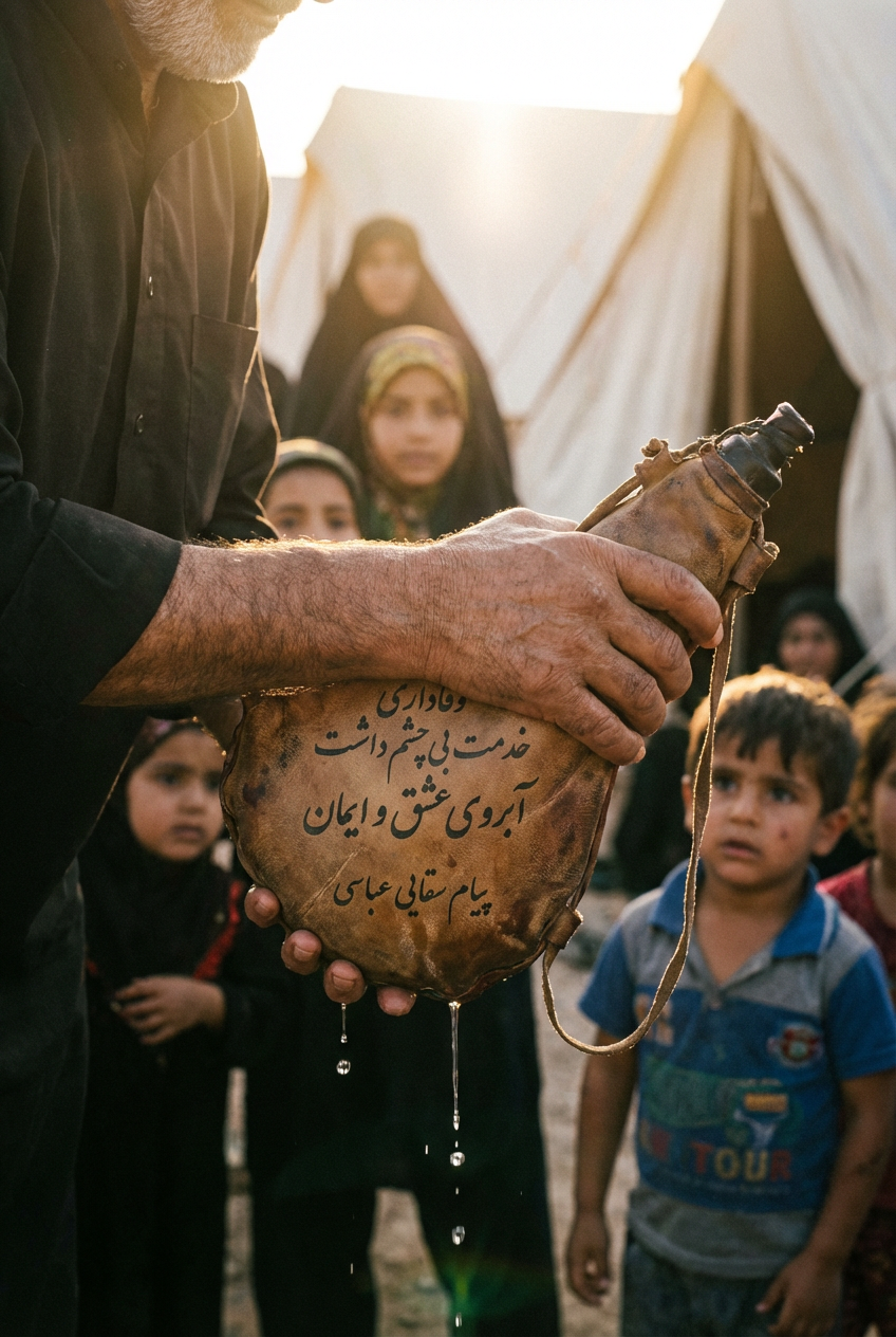 دستان سقا و مشک آب‌آور